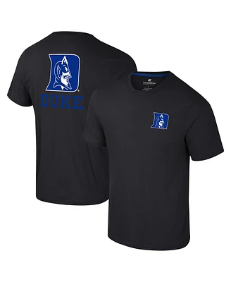 Colosseum Men's Duke Blue Devils Logo Lockup 2-Hit Active Blend T-Shirt