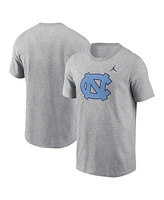 Jordan Men's Heather Gray North Carolina Tar Heels Primetime Evergreen Logo T-Shirt