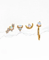 Girls Crew Crystal Faux Opal Earring Set