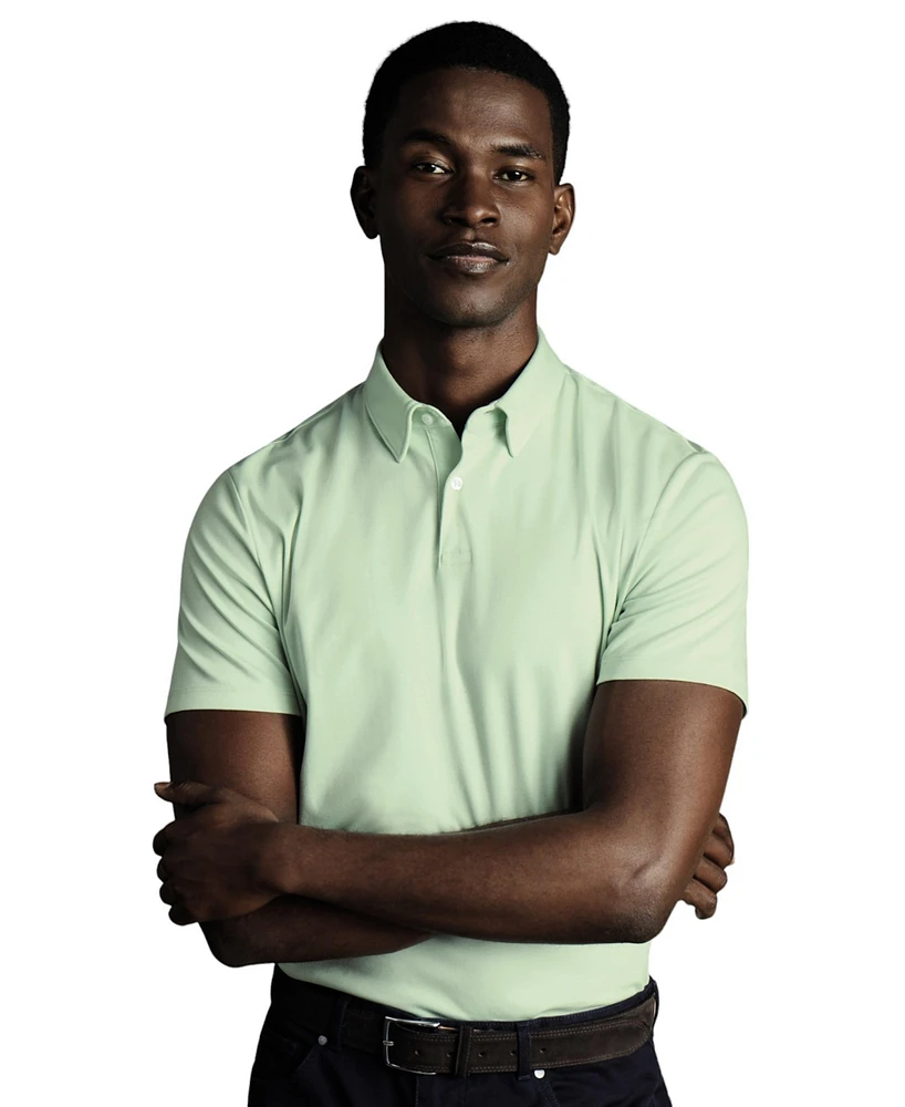 Charles Tyrwhitt Men's Plain Short Sleeve Jersey Polo