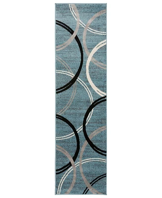 Main Street Rugs Alba 377 2'7"x12' Runner Area Rug