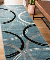 Main Street Rugs Alba 377 2'7"x8' Runner Area Rug