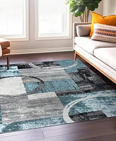 Main Street Rugs Alba 307 6'6"x6'6" Square Area Rug