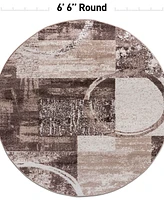 Main Street Rugs Alba 307 6'6"x6'6" Round Area Rug