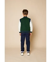 B by Brooks Brothers Big Boys Woven Varsity Jacket