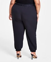 Nina Parker Trendy Plus Wide-Leg Joggers