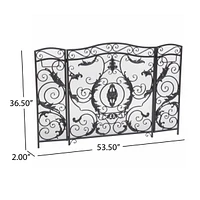 Waterbury Ornate Scrollwork Fire Screen