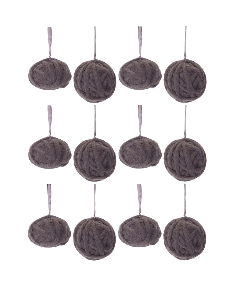 Slickblue Cozy Yarn Ornament (Set of 12)