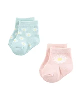 Hudson Baby Baby Girls Sock and Headband 12pc Set, Daisy, 0-9 Months