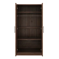 Streamdale Furniture 2-Door Wooden Wardrobe Armoire with 3 Storage Shelves, Brown