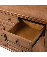 Hulala Home Ottfried Traditional 58'' Wide Sideboard with Solid Wood Legs
