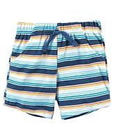 Hudson Baby Boys Cotton Bodysuit, Shorts and Shoe 3pc Set, Gone Surfing, 0-3 Months