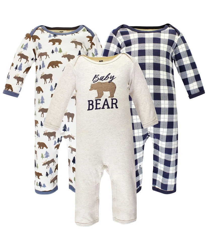 Hudson Baby Baby Boys Cotton Coveralls, Moose Bear