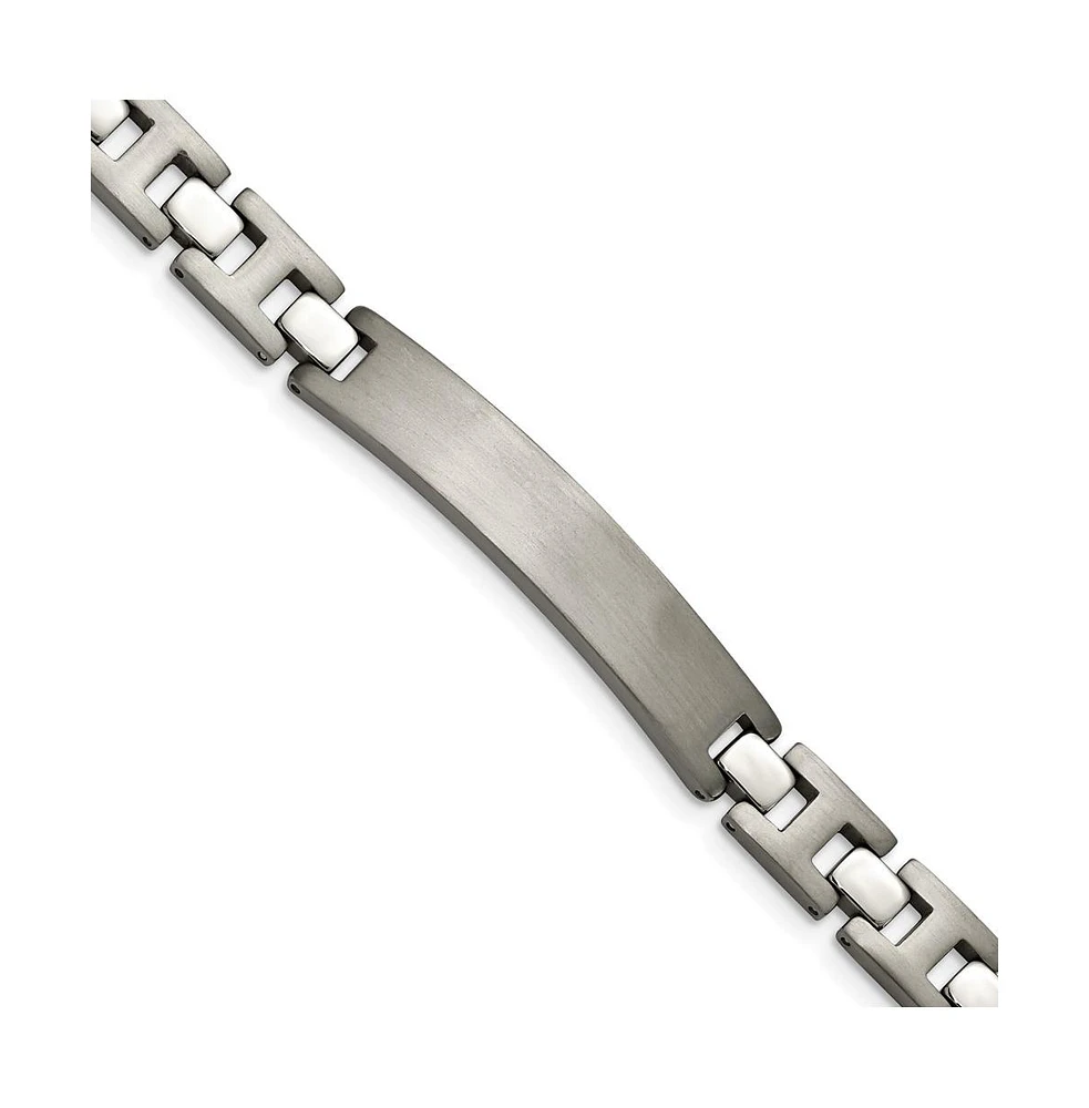 Chisel Titanium Brushed and Polished Id Bracelet