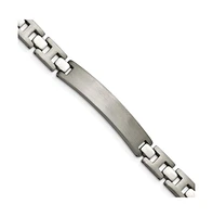 Chisel Titanium Brushed and Polished Id Bracelet