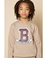 B by Brooks Brothers Big Boys Logo Fleece Sweatshirt