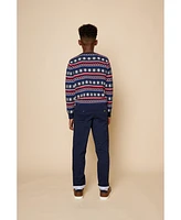 B by Brooks Brothers Big Boys Holiday Jacquard Sweater