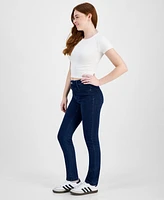 Dollhouse Juniors' High Rise Straight-Leg Jeans