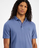 A|X Armani Exchange Men's Short Sleeve Textured Polo Shirt