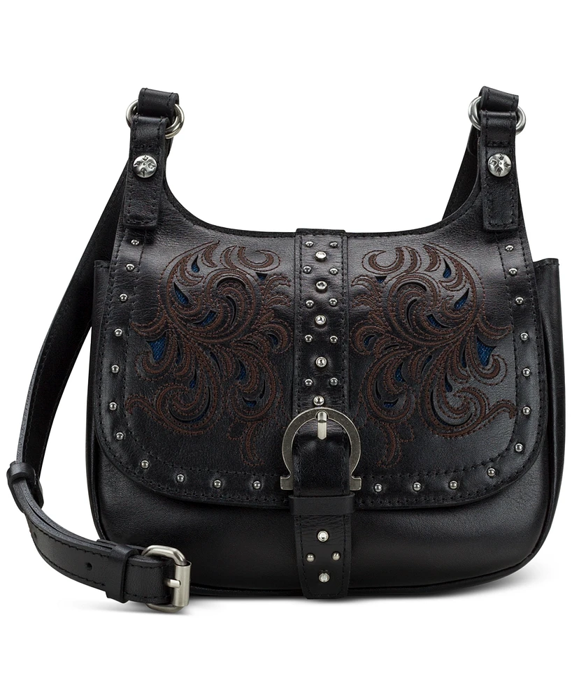 Patricia Nash Linny Small Leather Saddle Bag