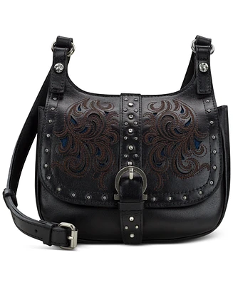 Patricia Nash Linny Small Leather Saddle Bag