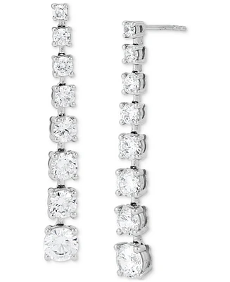 Grown With Love Lab Grown Diamond Graduated Linear Drop Earrings (2-1/2 ct. t.w.) in 14k White Gold