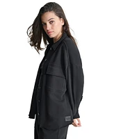 Dkny Jeans Women's Relaxed Cotton Shirt Jacket