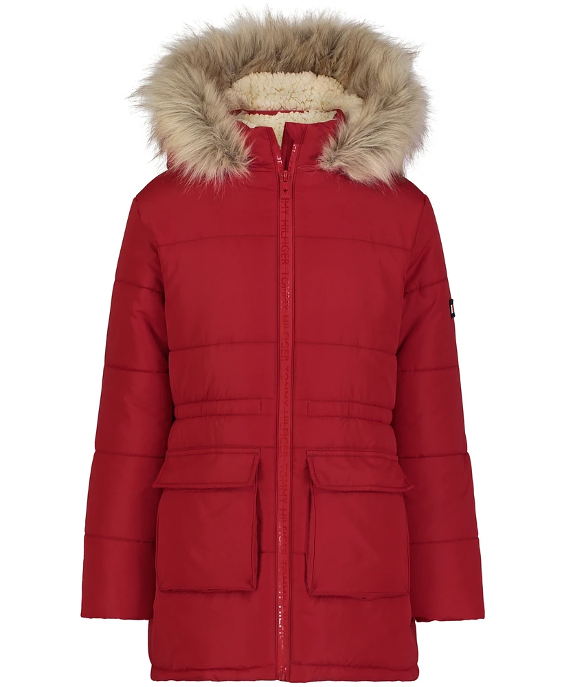 Tommy Hilfiger Toddler and Little Girls Patch Pocket Anorak Puffer