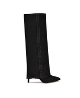 Nine West Women's Rhoree Pointy Toe Stiletto Heel Knee High Boots