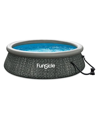 Funsicle 10' x 30" QuickSet Ring Top Above Ground Swimming Pool, Herringbone