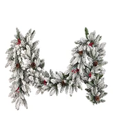 National Tree Company Snowberry Pine Garland, 9 Inches