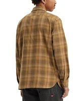 Levi' Men's Relaxed Fit Workwear Boone Plaid Long Sleeve Button-Front Shirt