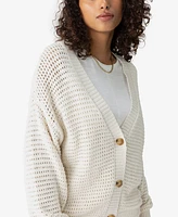 Sanctuary Women's Falling For Fall Button-Front Cotton Cardigan