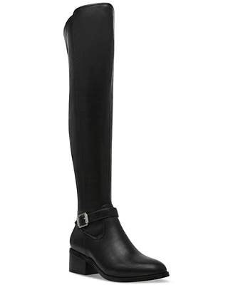 Dv Dolce Vita Women's Elyse Over-The-Knee Buckle Block Heel Boot