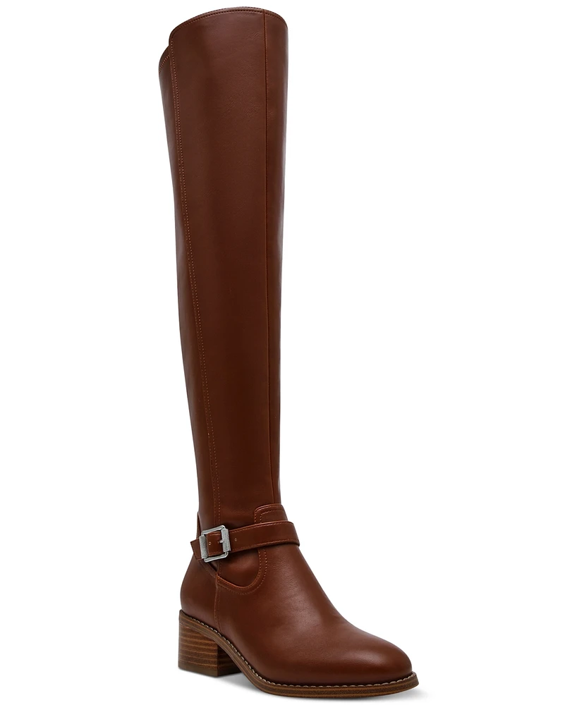 Dv Dolce Vita Women's Elyse Over-The-Knee Buckle Block Heel Boot