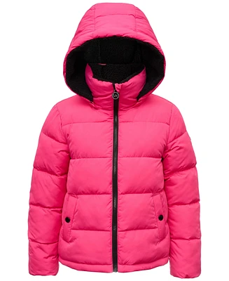 Michael Kors Big Girls Fleece-Lined Full-Zip Hooded Puffer Jacket