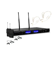 Technical Pro Dual Uhf Wireless Microphone Lapel and Headset System