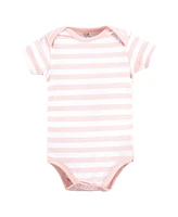 Touched by Nature Baby Girls Organic Cotton Bodysuits, Popsicle