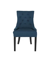 Contemporary Tufted Dining Chair with Buttonless Diamond Stitch and Tapered Legs