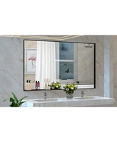 Stunning Oversized Mirror with Removable Tray for Endless Reflections