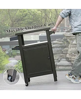 Streamdale Furniture Versatile Grill Cart Premium Metal, Ample Storage