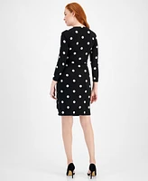 Anne Klein Petite Classic 3/4-Sleeve Wrap Dress