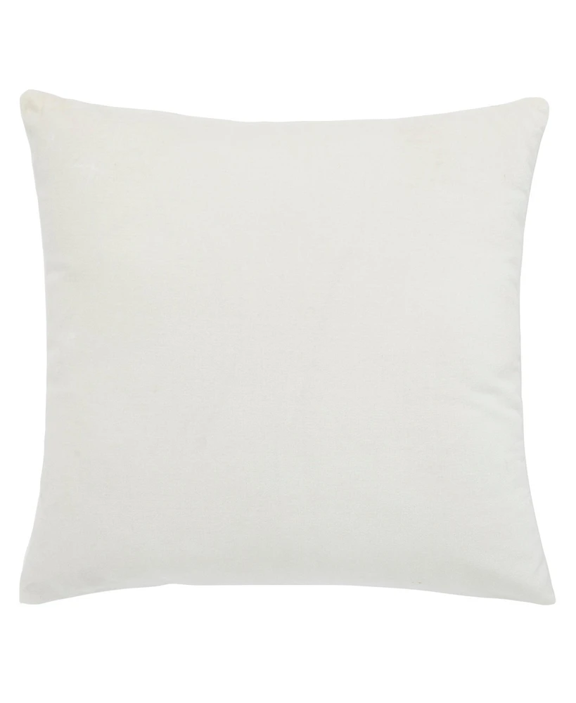 Ihi Home Solid Velvet Pillow Front and Back Velvet, 22"Sq