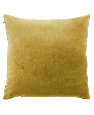 Ihi Home Solid Velvet Pillow Front and Back Velvet, 22"Sq