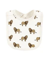 Touched by Nature Infant Boy Organic Cotton Bibs, Classic Safari Animals, One Size