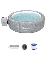 Bestway Coleman Sicily AirJet Inflatable Hot Tub with EnergySense Cover, Grey