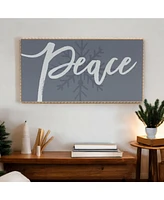 Slickblue Peace And Snowflake Sign 24"l X 12.5"h Mdf