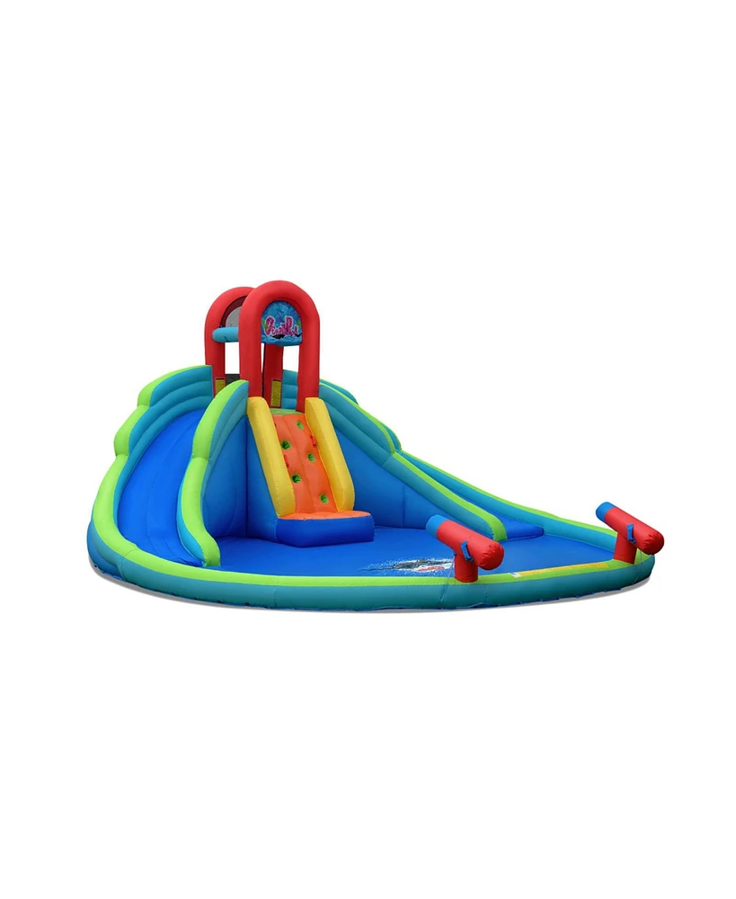 Slickblue Kids Inflatable Water Slide Bounce House with Carrying Bag Without Blower