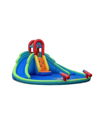 Slickblue Kids Inflatable Water Slide Bounce House with Carrying Bag Without Blower