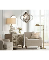 Jenson Traditional Farmhouse Metal Adjustable Pharmacy Floor Lamp Swing Arm 54" Tall Aged Brass Metal Shade Standing Pole Light for Living Room R